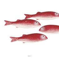 Rouget artificiel Poisson en lot de 4 en Plastique soufflé L 215x55 mm