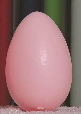 Œuf rose artificiel en lot de 12 en Plastique soufflé H 170x100 mm