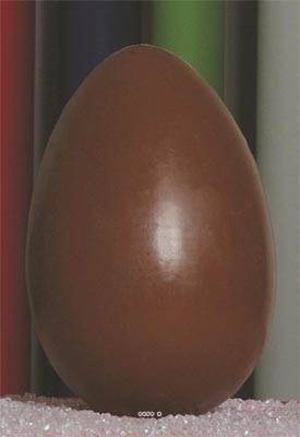 Œuf chocolat artificiel en lot de 12 en Plastique soufflé H 17x10 cm