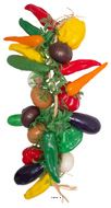 Grappe de 20 Légumes Artificiels Taille Réelle - L 60 cm D 30 cm