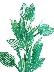 Branche de feuilles d'aponogeton factice H45cm plastique ext. Vert