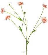 Centaurée artificielle, 3 ramures, H 64 cm Rose - BEST