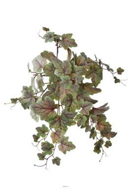 Chute de vigne artificielle 9 ramures  H 45 cm vert-rose