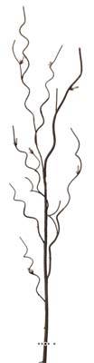 Branche de bois enroulée artificielle, H 97 cm