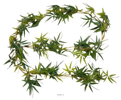 Guirlande de bambou artificiel ramifiée plastique L 190 cm Vert