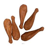 Cuisses de poulet cuites en Plastique soufflé par lot de 5, H 13 cm L 4,5 cm