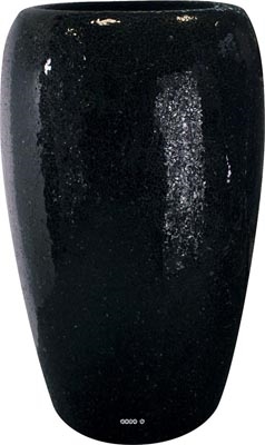 Bac Fibre de verre Miroir Int. Bullet D 52 x H 87 cm Noir