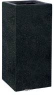Bac fibres de verre Teras  Ext. Carr haut L37x37xH67cm Noir
