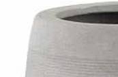 Bac fibres de verre/ composite Ext. bullet bas Ø57cm H57cm gris rayé