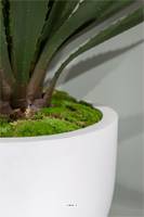 Bac fibres de verre renforcé Ø 55 cm H 46 cm Ext. bullet bas blanc mat