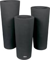 Bac polystone Ø 43 cm H 80 cm Ext. colonne noir