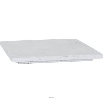 Bac polystone 40 cm x 40 cm H 4 cm Ext. carré gris ciment