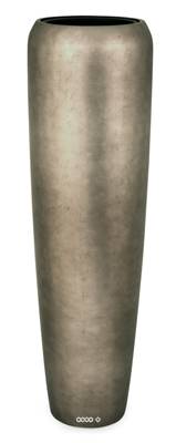 Bac résine synthétique et feuille d'argent Ø 34 cm H 75 cm Int. colonne métal bronze