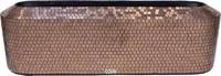 Jardinire mosaque fibres de verre 30 x Long 100 cm H 30 cm Int. plat long bronze