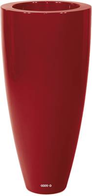 Bac fibres de verre robuste et revêtement gelcoat qualité marine Ø 51 cm H 90 cm Ext. bullet rouge rubis