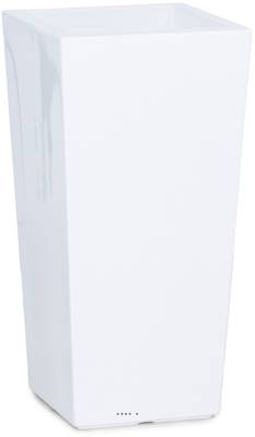 Bac fibres de verre robuste et revêtement gelcoat qualité marine 43 x 42 cm H 75 cm Ext. colonne blanc glossy