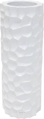 Bac résine synthétique Ø 32 cm H 90 cm Int. colonne blanc glossy