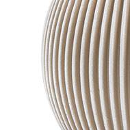 Vase Groove plastique forme boule H 15 x D 18cm Blanc