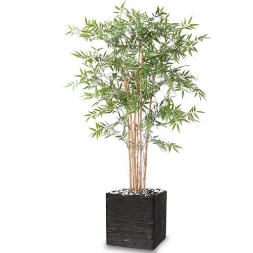 Bambou artificiel en pot special UV pour extérieur H 150 cm Vert