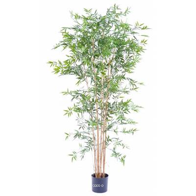 Bambou artificiel en pot special UV pour extérieur H 210 cm Vert