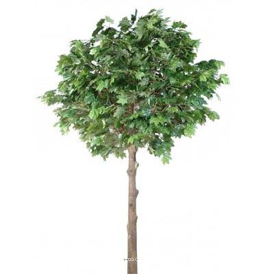 Platane arbre factice H400cm L280cm Tronc bois & fibre verre platine