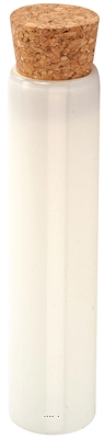 Eprouvette en verre blanc avec bouchon de liege a garnir H 10 cm