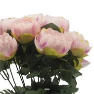 Pot Cone pour le cimetière de fleurs artificielles de Pivoines Rose calme pour la Toussaint