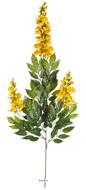 Branche de Glycine artificielle Jaune H 85 cm 81 feuilles 3 fleurs