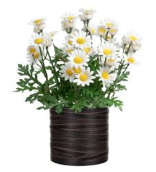 Marguerite artificielle en pot H 30 cm