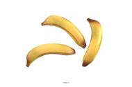 Banane artificielle en lot de 3 en Plastique soufflé L 150x35 mm