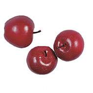 Pomme artificielle moyenne Rouge X 3 en Plastique soufflé H 65x75 mm
