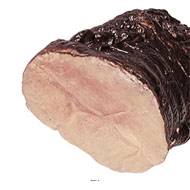 Demi rosbeef roti artificiel en Plastique soufflé L 130x100 mm