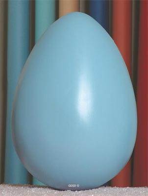 Œuf bleu artificiel en Plastique soufflé H 30x20 cm