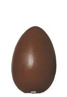 Œuf chocolat artificiel en lot de 12 en Plastique soufflé H 17x10 cm