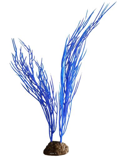 Sagittaria factice bleue lestée H25cm environ pour aquarium & vivarium