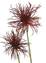 Xanthium artificiel H 64 cm Rouge