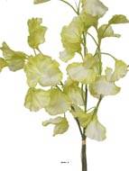 Pois de senteur fleur artificielle en 3 branches H 50 cm Crème vert