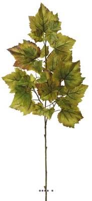 Branche de feuilles de vigne artificielle H 70 cm Vert