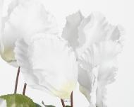 Cyclamen artificiel en pot 7 têtes H 33 cm Blanc neige