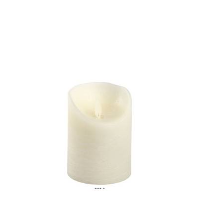 Bougie cylindrique Cire Ivoire Rustic – D 7,5 cm x H 10 cm – finition Rustic