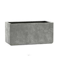 Bac fibres de verre et composite Ext. jardinire L 97 cm l 47 cm H 47 cm gris bton