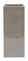 Bac fibres de verre robuste et revtement gelcoat qualit marine 40 x 40 cm H 90 cm Ext. carr haut gris clair