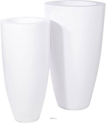Bac fibres de verre gelcoat Ø 51 cm H 90 cm Ext. bullet blanc glossy