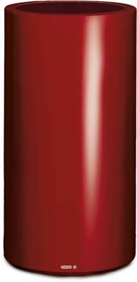 Bac fibres de verre gelcoat Ø 42 cm H 75 cm Ext. rond haut rouge rubis