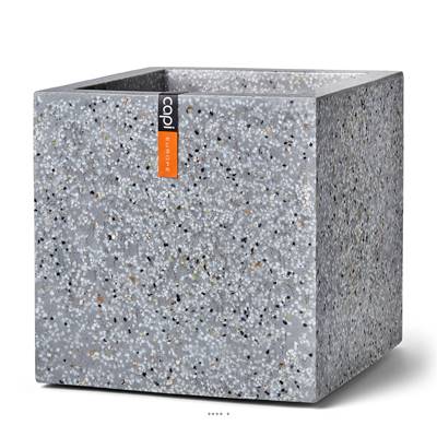 Bac en fibres et magnesium Hany Ext. cube 30x30x30 cm gris