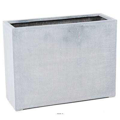 Jardinière haute en fibre de verre H 60 cm Gris ciment
