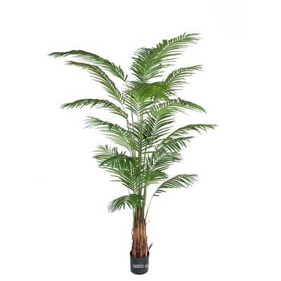 Palmier Areca artificiel H 240 cm sur tronc en pot