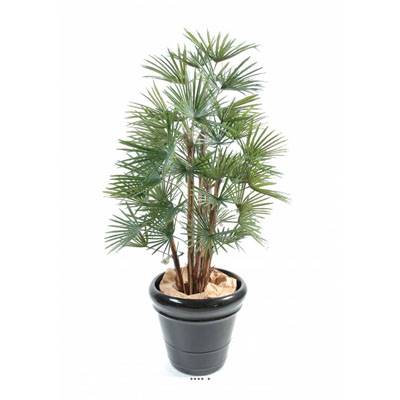 Palmier Livistona Artificiel H 110 cm D 50 cm en pot