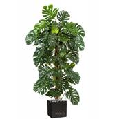 Monstera artificiel sur pied, en pot, H 160 cm