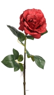 Rose Maya artificielle Rouge Amour H75cm Tête superbe 12cm 4 feuilles